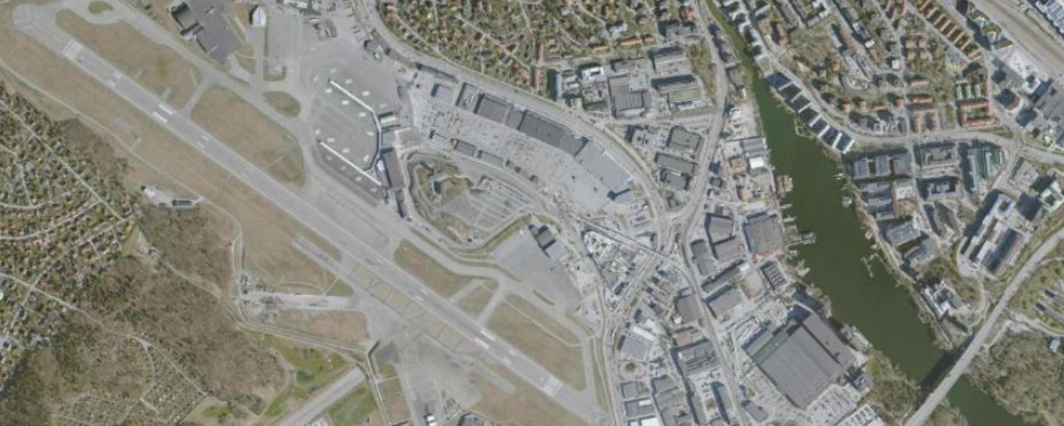 Flygfoto över Ulvsunda.