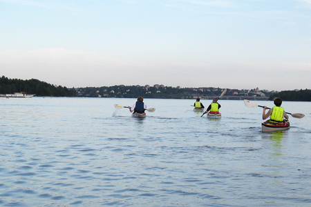 Kanotister på Lilla Värtan Foto: Magnus Sannebro